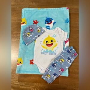 Baby Shark Blue Outfit Set